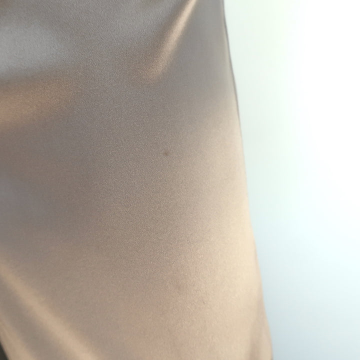 Sablyn Button-Front Maxi Skirt Beige Satin Size Extra Small