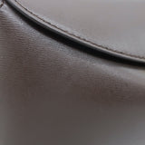 Toteme T-Lock Clutch Dark Brown Palmellata Leather