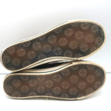 Tory Burch Noah Fair Isle Knit High Top Sneakers Brown Suede Size 8