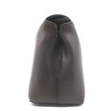 Toteme T-Lock Clutch Dark Brown Palmellata Leather