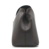 Toteme T-Lock Clutch Dark Brown Palmellata Leather