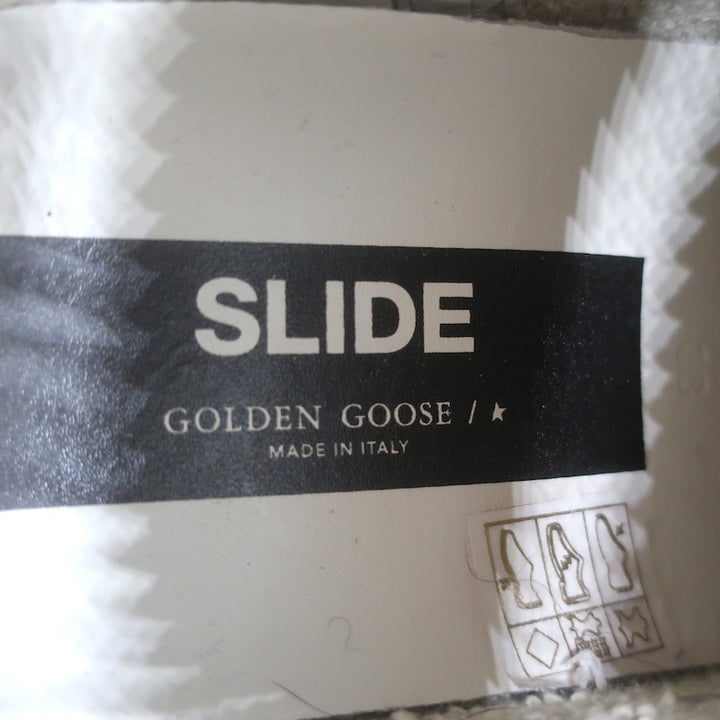 Golden Goose Slide Studded High Top Sneakers Black Leather Size 38