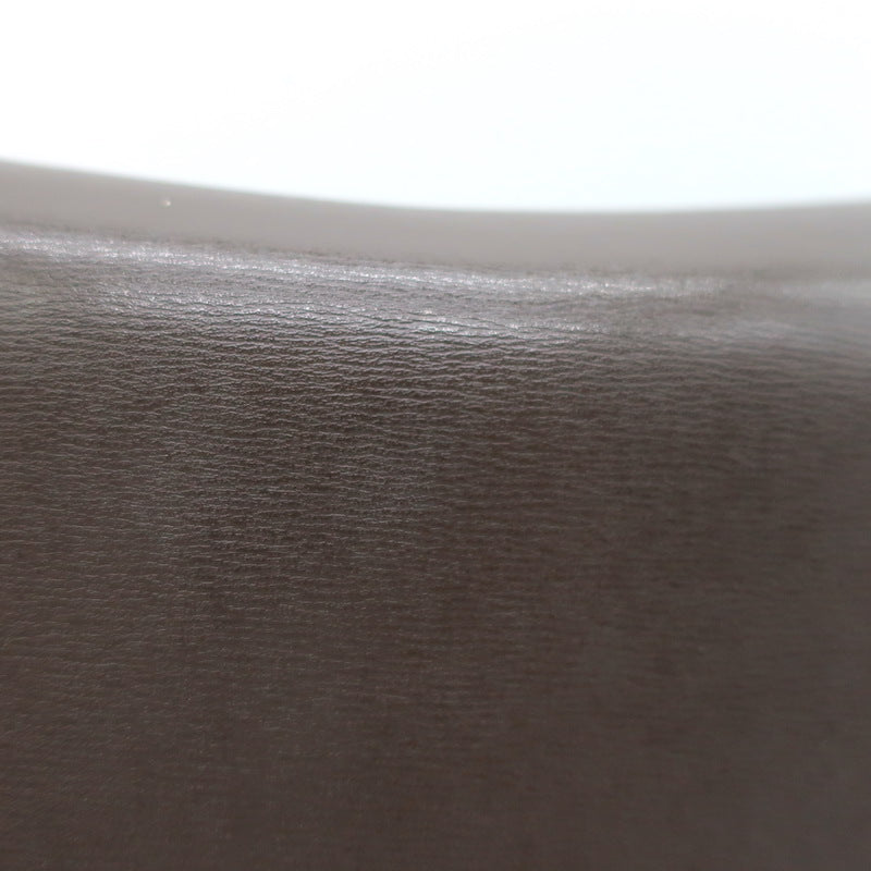 Toteme T-Lock Clutch Dark Brown Palmellata Leather