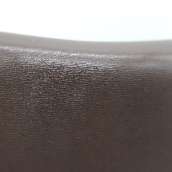 Toteme T-Lock Clutch Dark Brown Palmellata Leather
