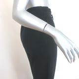 La Ligne Ribbed Knit Split-Hem Pants Black Cotton-Cashmere Size Small