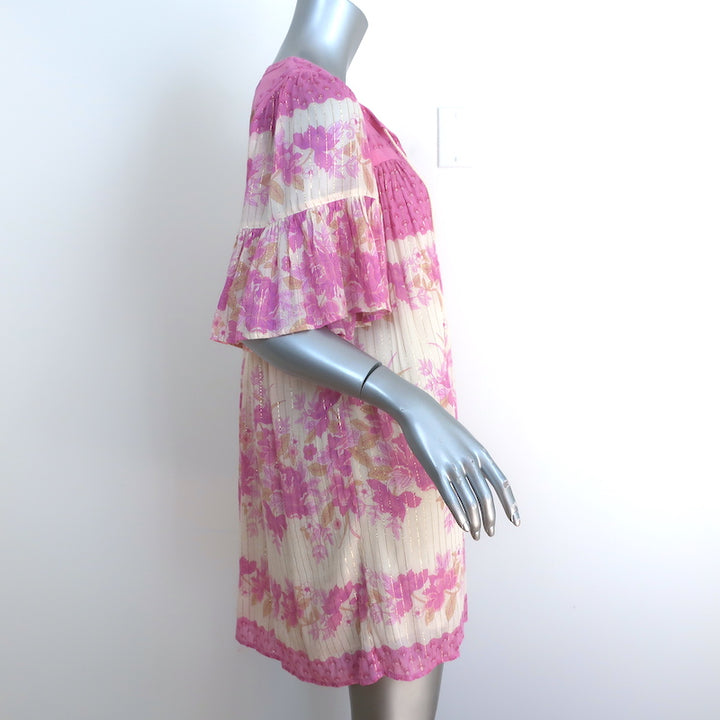 Spell &amp; The Gypsy Tunic Mini Dress Coco Lei Lilac Floral Print Size Extra Small
