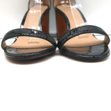 Tory Burch Cecile Sandals Black Patent Leather Size 8 Ankle Strap Heels