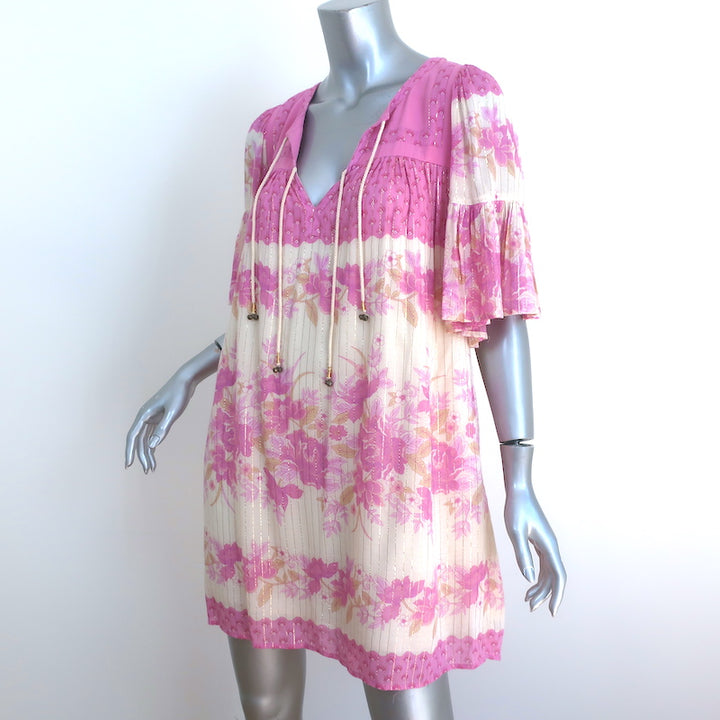 Spell &amp; The Gypsy Tunic Mini Dress Coco Lei Lilac Floral Print Size Extra Small