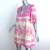 Spell & The Gypsy Tunic Mini Dress Coco Lei Lilac Floral Print Size Extra Small
