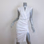 Veronica Beard Sleeveless Ruched Shirtdress White Stretch Cotton Size 4