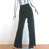 La Ligne Ribbed Knit Split-Hem Pants Black Cotton-Cashmere Size Small