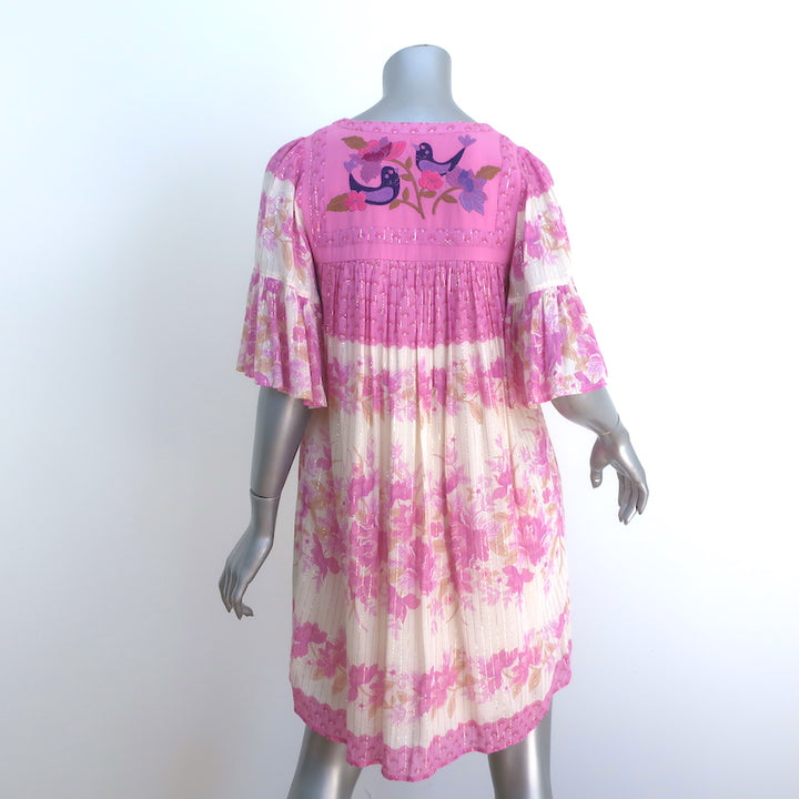 Spell &amp; The Gypsy Tunic Mini Dress Coco Lei Lilac Floral Print Size Extra Small