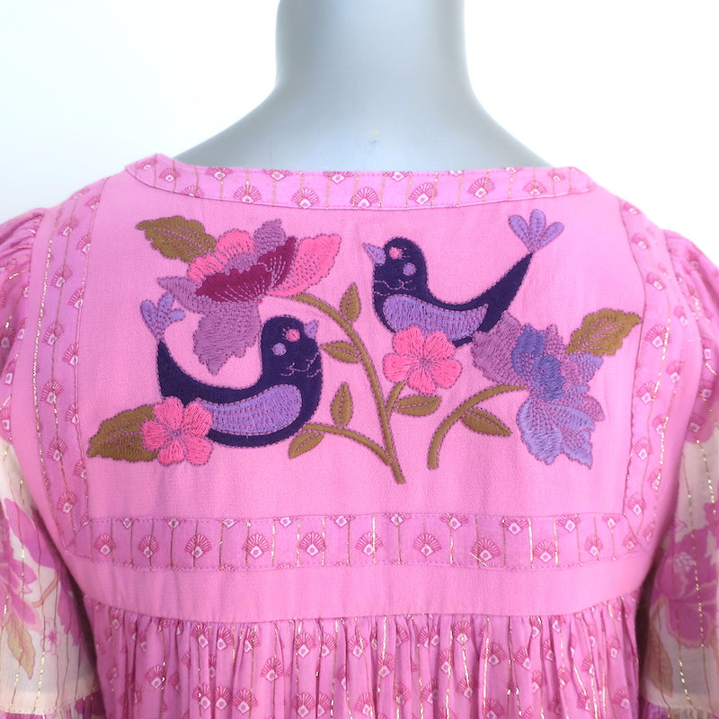 Spell &amp; The Gypsy Tunic Mini Dress Coco Lei Lilac Floral Print Size Extra Small