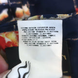 Just Cavalli Spaghetti Strap Gown Navy Metallic Floral Print Satin Size 38