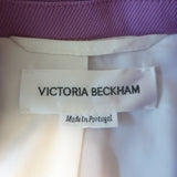 Victoria Beckham Single Breasted Suit Lavender Wool Twill Size 2/4
