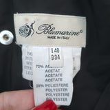 Blumarine Down Puffer Coat Black Size 40 Belted Jacket