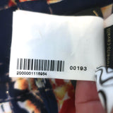 Just Cavalli Spaghetti Strap Gown Navy Metallic Floral Print Satin Size 38