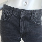 R13 Romeo Slim Leg Jeans Onyx Black Cotton Size 25