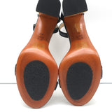 Tory Burch Cecile Sandals Black Patent Leather Size 8 Ankle Strap Heels