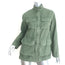 Nili Lotan Lori Military Jacket Army Green Cotton-Linen Size Extra Small