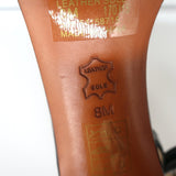 Tory Burch Cecile Sandals Black Patent Leather Size 8 Ankle Strap Heels