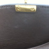 Toteme T-Lock Clutch Dark Brown Palmellata Leather