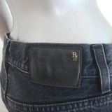 R13 Romeo Slim Leg Jeans Onyx Black Cotton Size 25
