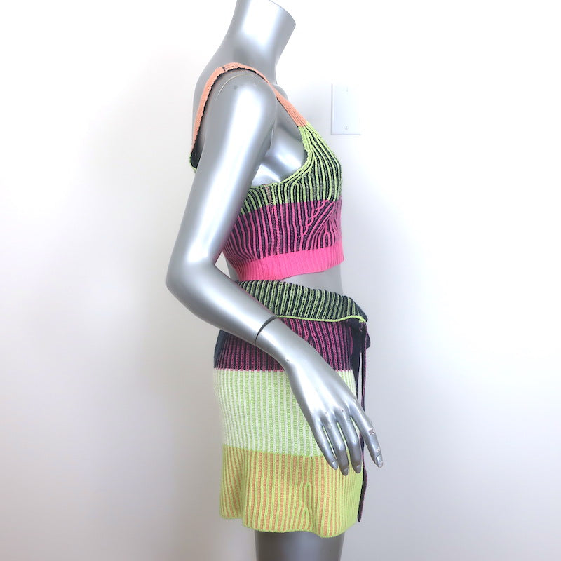 Jonathan Simkhai Gina Bralette &amp; Ivana Mini Skirt Set Multicolor Size Extra Small