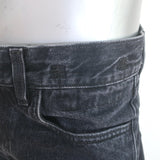 R13 Romeo Slim Leg Jeans Onyx Black Cotton Size 25