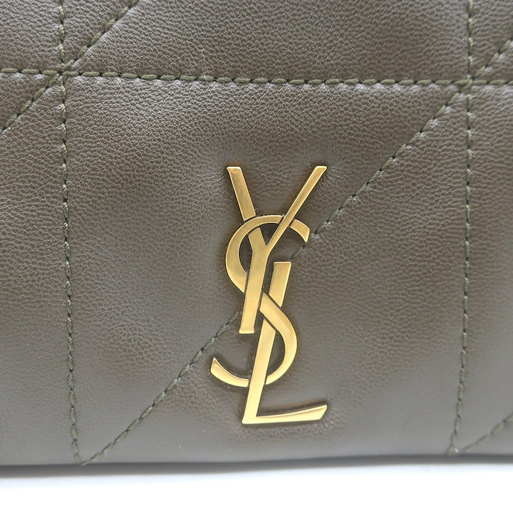 Saint Laurent Mini Jamie 4.3 Patchwork Leather Shoulder Bag Olive Brown