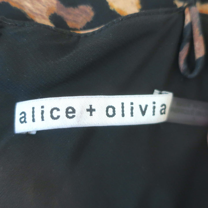 Alice + Olivia Harmony Leopard Print Mini Slip Dress Size 2