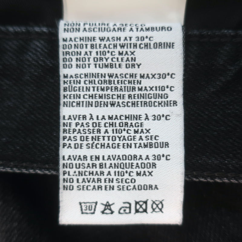 R13 Romeo Slim Leg Jeans Onyx Black Cotton Size 25