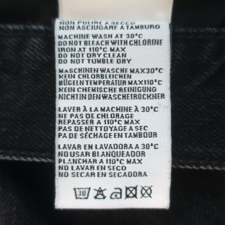 R13 Romeo Slim Leg Jeans Onyx Black Cotton Size 25