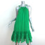 Zimmermann Teddy Scallop Mini Dress Green Embroidered Ramie Size 1