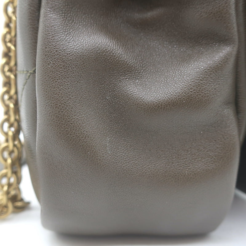 Saint Laurent Mini Jamie 4.3 Patchwork Leather Shoulder Bag Olive Brown