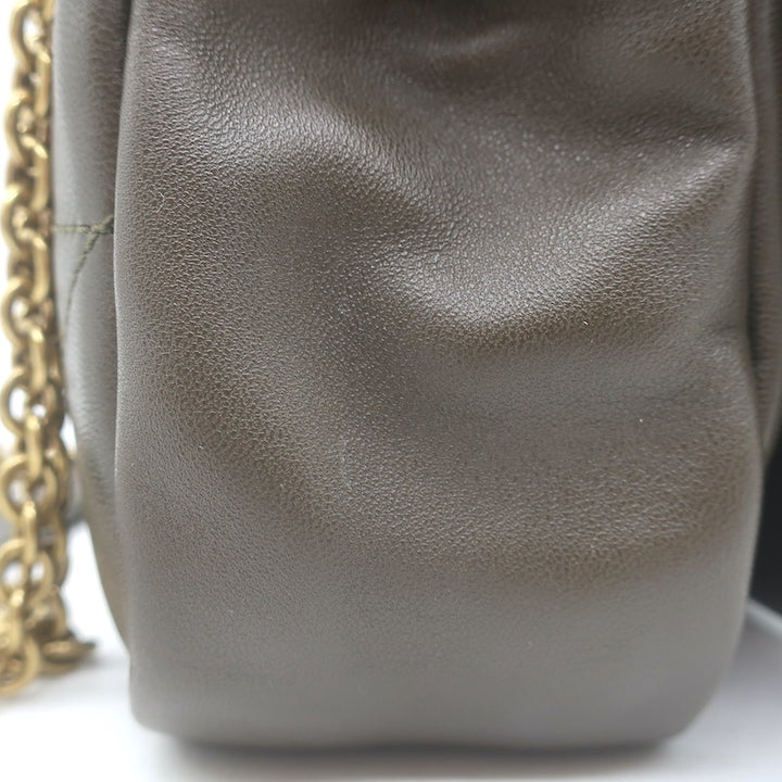 Saint Laurent Mini Jamie 4.3 Patchwork Leather Shoulder Bag Olive Brown