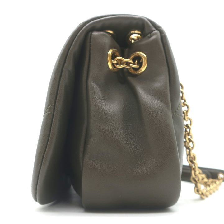 Saint Laurent Mini Jamie 4.3 Patchwork Leather Shoulder Bag Olive Brown