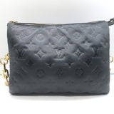 Louis Vuitton Coussin PM Crossbody Bag Black Monogram Embossed Leather