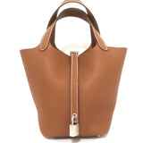 Hermes Picotin Lock 18 Bag Gold Clemence Leather Palladium Hardware NEW