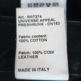 R13 Romeo Slim Leg Jeans Onyx Black Cotton Size 25