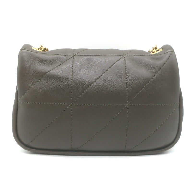 Saint Laurent Mini Jamie 4.3 Patchwork Leather Shoulder Bag Olive Brown