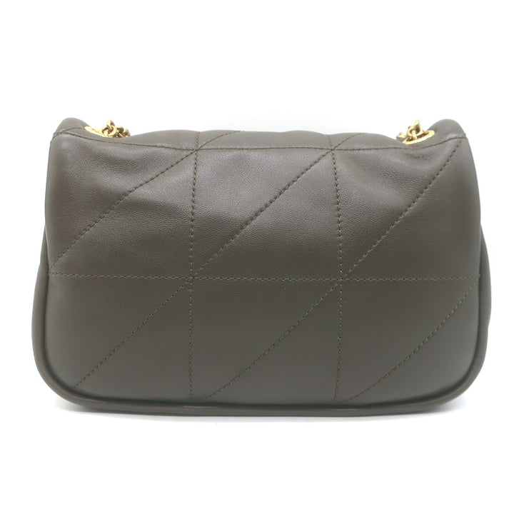 Saint Laurent Mini Jamie 4.3 Patchwork Leather Shoulder Bag Olive Brown