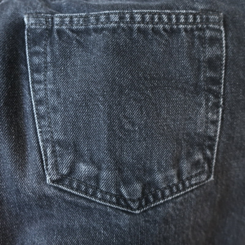R13 Romeo Slim Leg Jeans Onyx Black Cotton Size 25