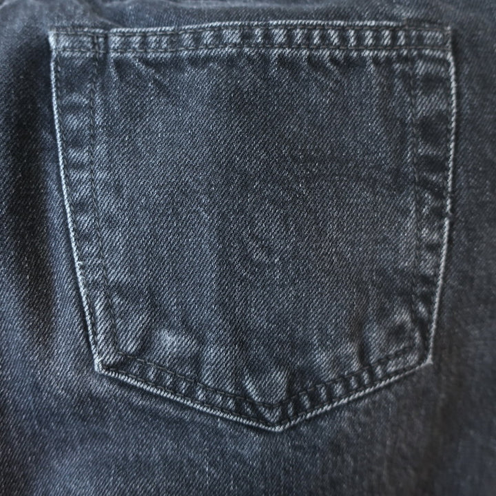 R13 Romeo Slim Leg Jeans Onyx Black Cotton Size 25