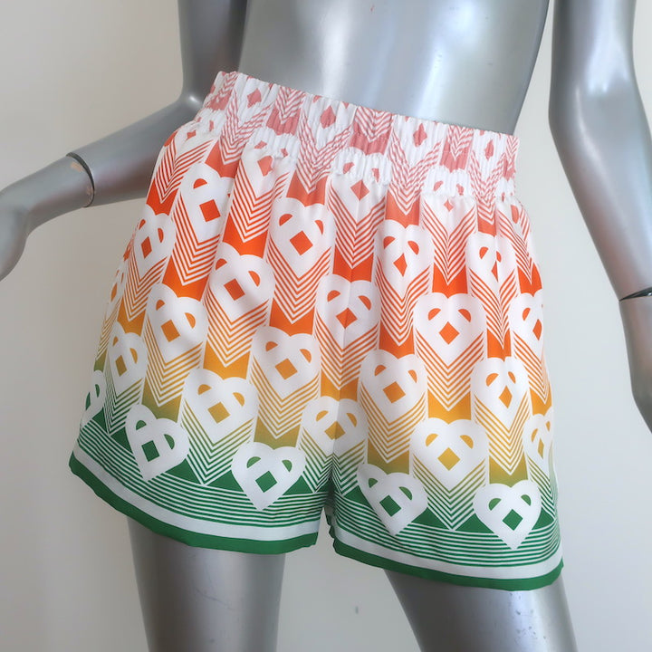 Casablanca Gradient Heart Monogram Shirt &amp; Shorts Set Multi Size 36/Extra Small