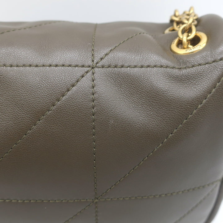 Saint Laurent Mini Jamie 4.3 Patchwork Leather Shoulder Bag Olive Brown