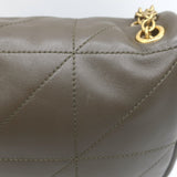 Saint Laurent Mini Jamie 4.3 Patchwork Leather Shoulder Bag Olive Brown