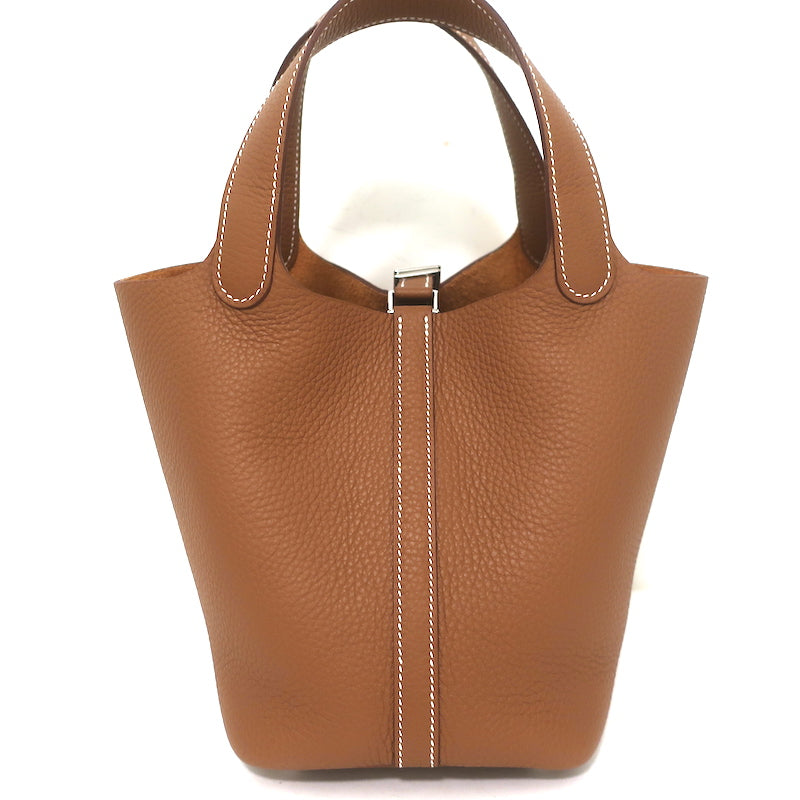 Hermes Picotin Lock 18 Bag Gold Clemence Leather Palladium Hardware NEW