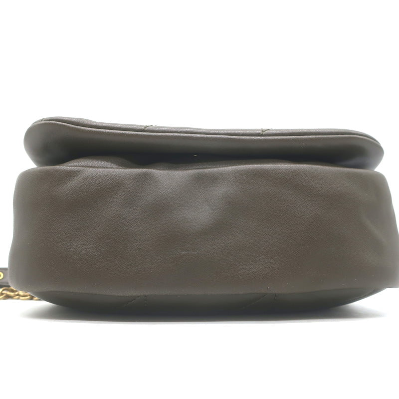 Saint Laurent Mini Jamie 4.3 Patchwork Leather Shoulder Bag Olive Brown