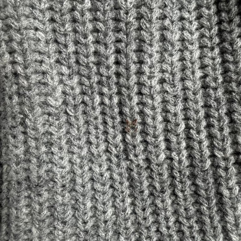 Rag &amp; Bone Bonnie Striped-Sleeve Cardigan Gray Ribbed Wool Size Extra Small